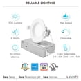 thumbnail image 7 of Luxrite 3 In. Ultra Thin LED Recessed Light, 6W, 5CCT, CRI90, 500LM, Dimmable, Wet Rated, UL Listed, Baffle Trim 12 Pack, 7 of 7