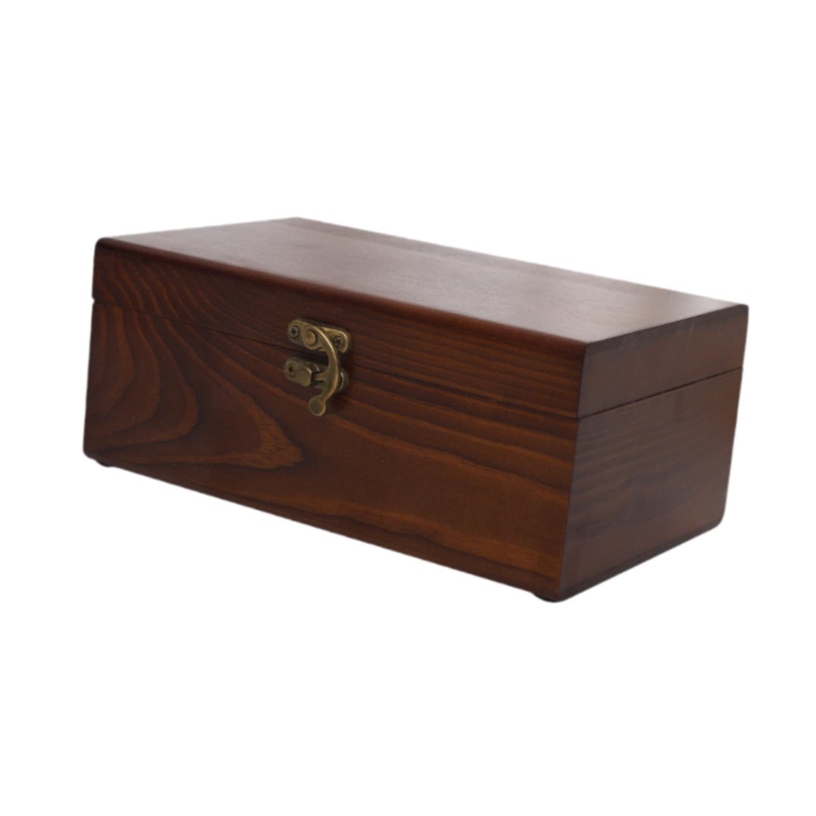 FVDPWYE Wooden Sewing Box Decorative Wood Storage Box Household for Handmade Craft Empty
