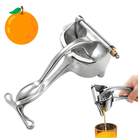 Stainless Steel Lemon Squeezer - Heavy Duty Manual Citrus Juicer for Lemon, Lime, Orange & Grapefruit with Ergonomic Handle for Kitchen (1)
