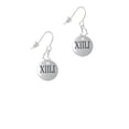 thumbnail image 2 of Silvertone Half Marathon Roman Numeral Heart French Earrings, 2 of 4