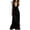 Black, variant on ChaoHeng Sundresses for Women for 2026 Solid Round Neck Tier Ruffle Sleeveless Flowy Beach Summer Dresses White S