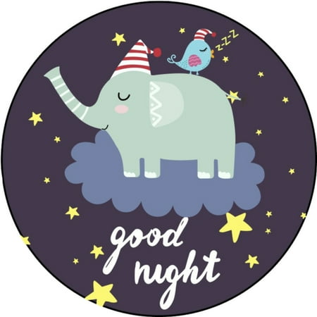 

Outer Blanket Animal Elephant Good Night Round Carpet Children Climbing Mat Hanging Basket Chair Mat 40cm Tassel Blanket Throw
