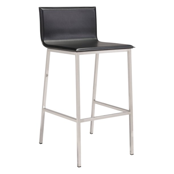 Zuo Modern 100644 Marina 19" Wide Stainless Steel Frame Bar Stool