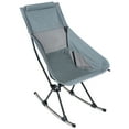 thumbnail image 3 of Lorelo Oversized Folding Rocking Camping Chair, Adult Heavy Duty Camping Chair, Outside Folding Rocking Chair for Patio, Lawn and Outdoors, Supports 253lbs (Grey), 3 of 6