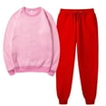 thumbnail image 2 of Womens 2 Piece Outfits Sweatsuit Sets Casual Solid Crew Neck Long Sleeves Pullover Fall Fashion Sweatpants S-3XL, 2 of 6