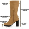 thumbnail image 2 of Unique Bargains Women's Mid-calf Block Heel Boots, 2 of 6
