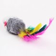 thumbnail image 4 of Flmtop 10Pcs/Lot Soft Fleece False Mouse Cat Toys Colorful Feather Funny Playing Mice, 4 of 7