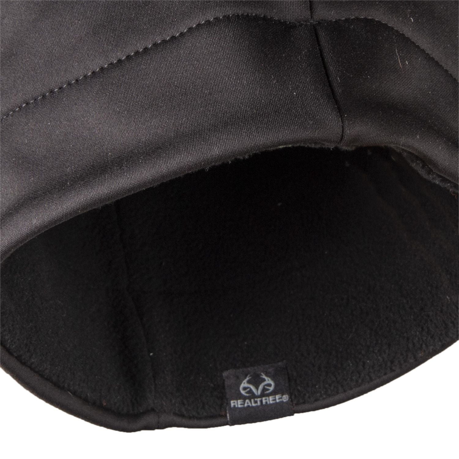 Realtree Men's Black Fleece Beanie, One Size