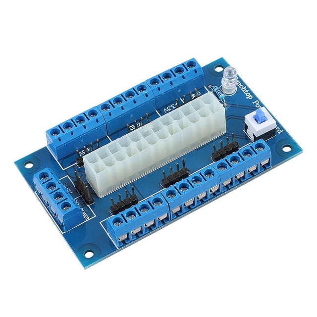 M Buder Módulo Adaptador de Fuente de Alimentación ATX 24/20 Pines para Computadora PC, Alta Calidad, Fácil Uso, Indicador de Estado, Con Interruptor de Botón
