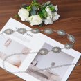 thumbnail image 5 of Oval Concho Chain Belt for Women Cowgirls Metal  Chain Belts for Jeans Dress Country Outfits, 5 of 6