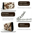 thumbnail image 5 of Xixirimido Clutch Purse for Women Formal Evening Bags for Wedding Party Cocktail Prom Leather Envelope Bag with Detachable Chain, Cowhide Print Brown, 5 of 7