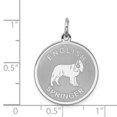 thumbnail image 2 of 925 Sterling Silver English Springer Disc Necklace Charm Pendant Animal Dog Spaniel, 2 of 6