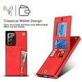 thumbnail image 3 of Dteck Flip Leather Wallet Case for Samsung Galaxy Note20 Ultra, Crossbody Wallet Case with Credit Card Holder Zipper Pocket Lanyard Shoulder Strap,Kickstand Phone Cover for Samsung Note20 Ultra,Red, 3 of 9