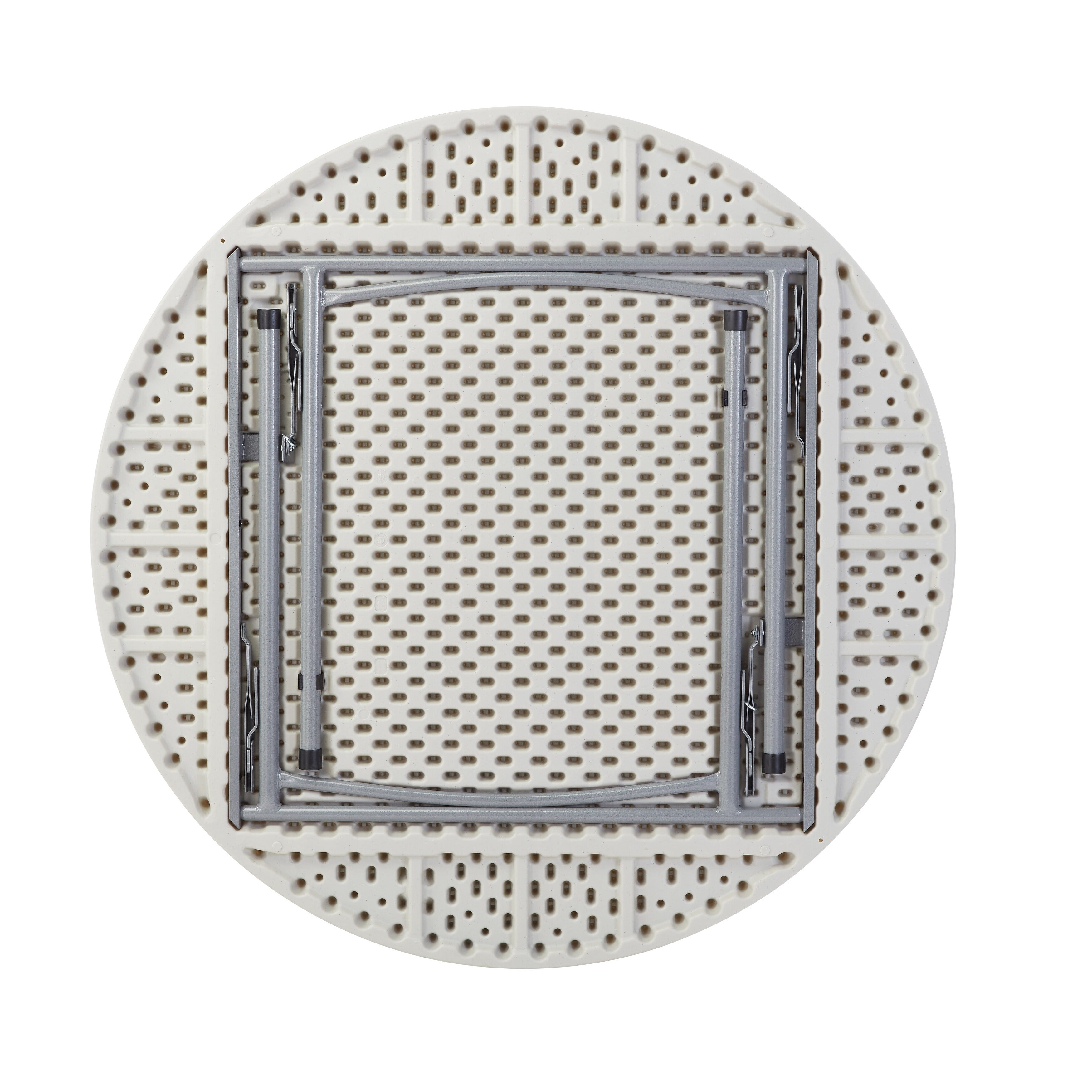 (4 Pack) NPS® 48" Round Folding Table, Speckled Grey