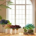 thumbnail image 5 of Artificial Eucalyptus Flowers, Fake Artificial Greenery UV Resistant No Fade Faux Plastic Plants for Wedding Bridle Bouquet Outdoor Home Garden Kitchen Office Table Vase(Red), 5 of 5