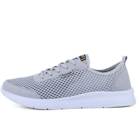 

2021 men s summer new casual shoes woman lightweight large size outdoor sports shoes Beach shoes couple mesh 48 yards 47 gray
