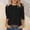 🔥 Black, variant on Sentmoon Women Tshirts Top Women's Fashion T-shirt 3 4 Sleeves Blouse Crew Neck Casual Casual for Lounge & Sleep Red L