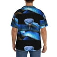 thumbnail image 5 of KLL Blue Viper Snake Print Men's Shirt Short Sleeve Button Down Summer Cuba Beach Shirts- 3X-Large, 5 of 7