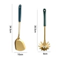 thumbnail image 2 of Juego de utensilios de cocina dorados de 2 piezas, juego de utensilios de cocina de acero inoxidable con aspecto vintage, fácil de limpiar, regalo perfecto., 2 of 5