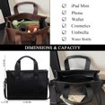 thumbnail image 5 of Sunyuer Women Vintage Braided Detail Tote Handbag, PU Leather Small Work Commuter Shoulder Purse, Fashion Portable Top Handle Bag with Detachable Adjustable Crossbody Strap, 5 of 8