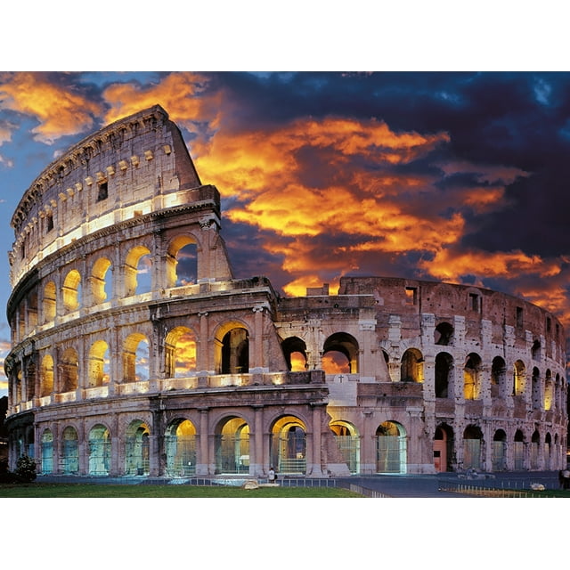 Colosseum Cross Stitch Embroidery Rome Building New Arrival Mosaic Landscape Wall Decor,40*50 cm, frame not included.,8718