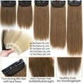 thumbnail image 6 of SEGO Thick Clip in Mini Human Hair Extensions for Women Adding Hair Volume Seamless Short Straight Clip in Human Hair Pad Hairpieces Topper for Thinning Hair, 6 of 8
