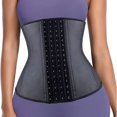 thumbnail image 1 of Lojalitet Corsé de cintura de látex para mujer, cinturón deportivo, moldeador de cuerpo con forma de reloj de arena, entrenador de cintura - Negro, 1 of 5