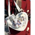 thumbnail image 2 of Bolsos de hombro japoneses kawaii para mujer, bolso transparente de cuero PU, bolso de mano JK, bolso de mano, estilo preppy, bolso cruzado lindo de moda, 2 of 5