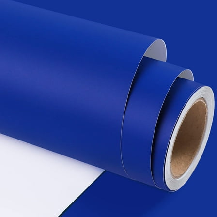 Royal Blue Permanent Matte Vinyl Roll 12" X 8ft, Self-Adhesive Waterproof Vinyl for DIY Crafts, Car Decals, Signs, Labels, Tumblers, Blue