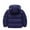 Dark Blue, variant on Annhoo Baby Boys Girls Fleece Lined Coats Winter Warm Long Sleeve Zipper up Quilted Jackets with Cute Ears Hood