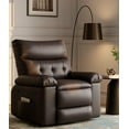 thumbnail image 1 of GARVEE 27 inch Faux Leather Recliner Chair with Heat, Massage and Remote Control, Coffee, 1 of 9