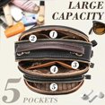 thumbnail image 5 of Bousalutend Crossbody Bag,Classic Multifunctional Compartments Adjustable Wide Shoulder Strap Leather Crossbody Bag, 5 of 7
