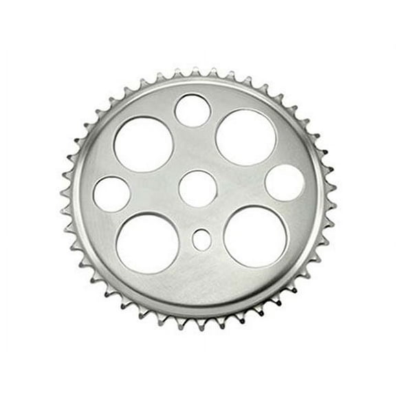 Alta Bicycle Lucky 7 Chainring (1/2 X 1/8) Sprocket, (Steel Bicycle Chrome, 44 Teeth)