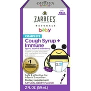Zarbee's Naturals Complete Baby Cough Syrup + Immune, Agave, Thyme & Elderberry, 2 fl oz