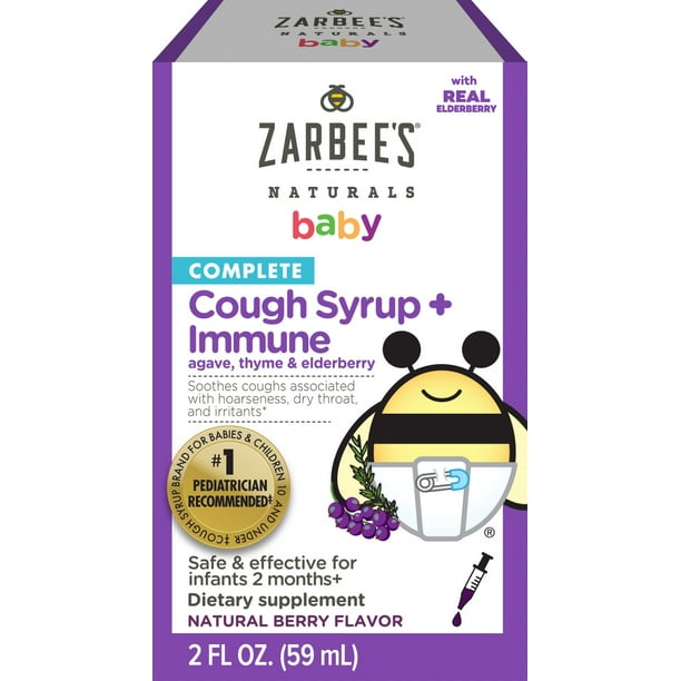 Zarbee's Naturals Complete Baby Cough Syrup + Immune, Agave, Thyme