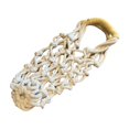 thumbnail image 2 of Portabebidas tejido a mano con asa, organizador de portavasos de cuerda tejida para entrega de alimentos, para entrenamiento, botella de agua y Blanco Amarillo, 2 of 8