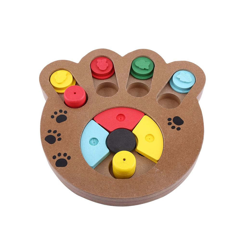 Rdeghly Wooden Pet Toy, Wooden Toys,2Types Lovely Multifunctional Pet Dogs & Cats Food Treated
