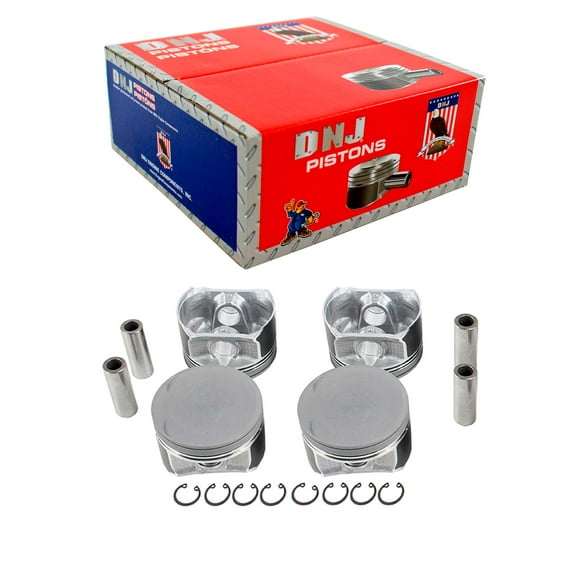 DNJ P638 Standard Complete Piston Set Fits Cars & Trucks 02-06 Nissan Altima Sentra 2.5L DOHC 16v
