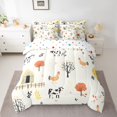 thumbnail image 2 of Castle Fairy Cartoon Chicken Cow Bedding Comforter Set,Cute Cabin Full Bedding Set, 2 of 8