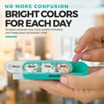 thumbnail image 5 of MEDca Weekly Pill Organizer Dispenser, Multicolor/Black,  7 Stackable Compartments, 4 Times-a-Day, by MEDca, 5 of 11