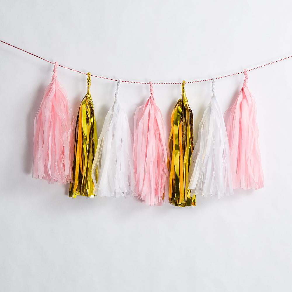 gold mylar tassels