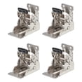 thumbnail image 1 of Unique Bargains 4 Pack Table Leg Folding Brackets Foldable Self Lock Hinges, Silver Tone, 1 of 6