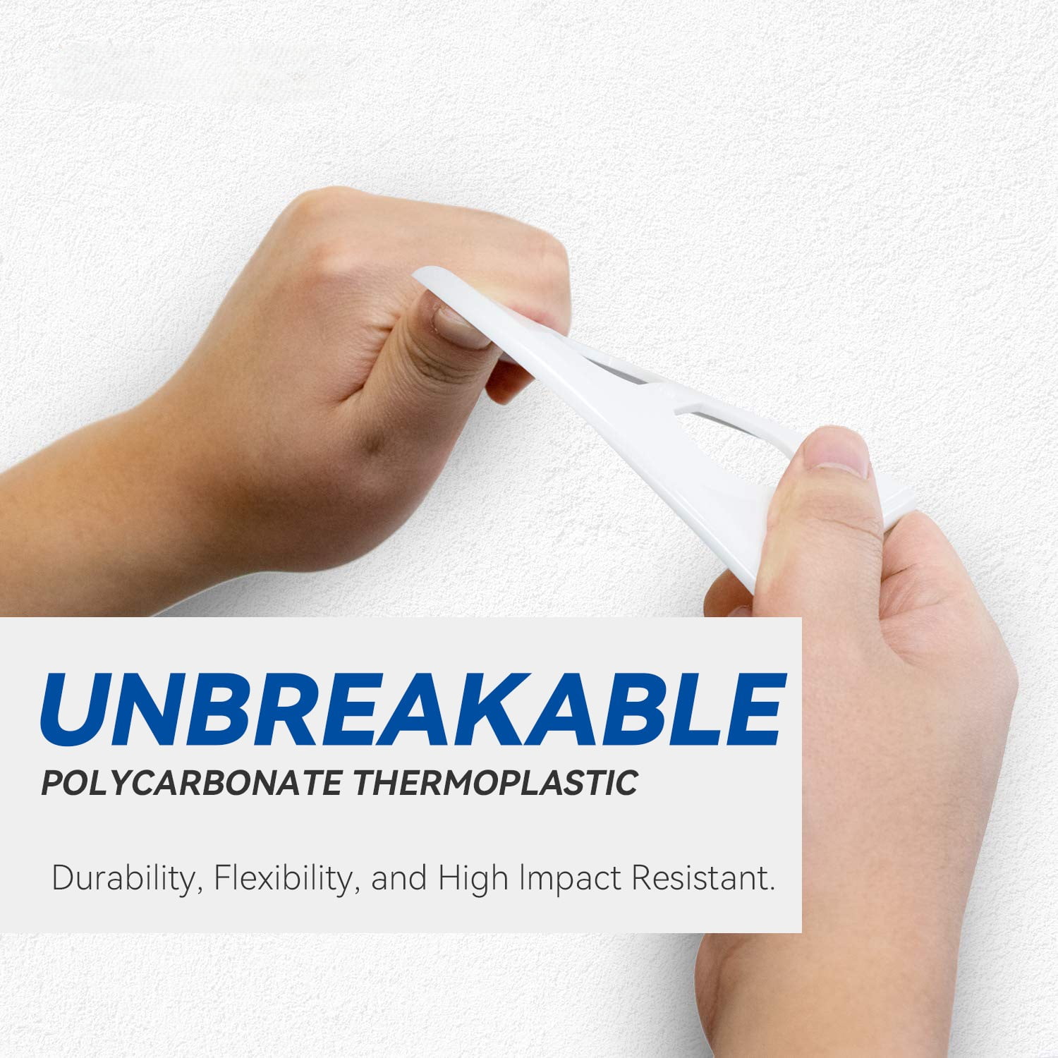 Hyper Tough White Duplex Wall Plate, Impact-Resistant Thermoplastic Mid-Size Cover with Screws