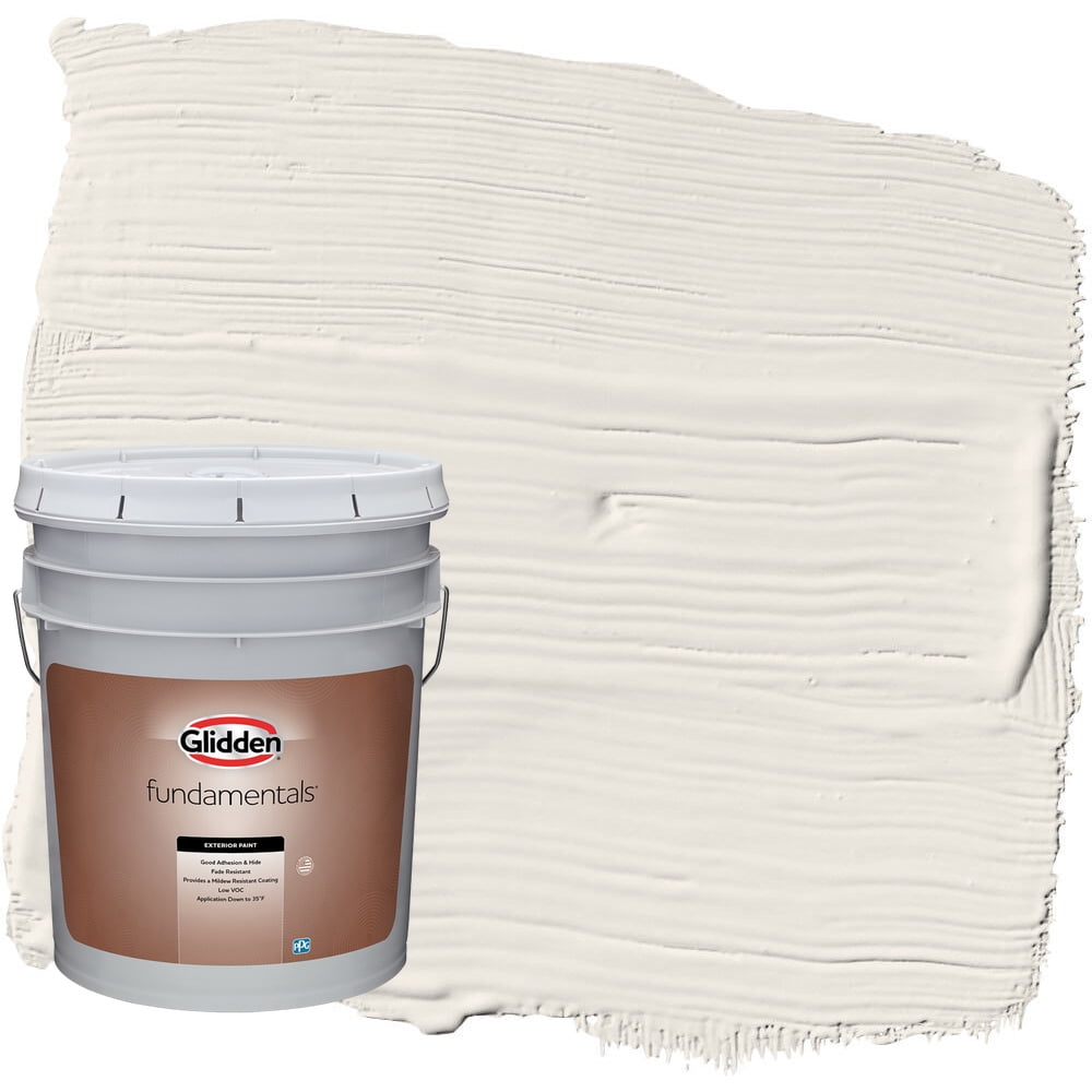 Glidden Fundamentals Exterior Paint Mountain Gray, Satin, 5 Gallons