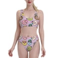 thumbnail image 2 of Picia Cute Donuts Women's High Waisted Bikini Scoop Neck Swimsuit Two Pieces Bathing Suit-X-Large, 2 of 8