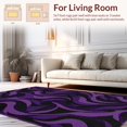 thumbnail image 2 of ODIKA 4'x6' Machine Washable Non-Slip Area Rug, Gothic Elegance Abstract Design with Dark Tones High Traffic Rug, Purple, 269937, 2 of 7