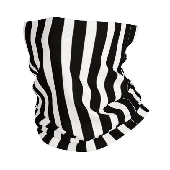 Neck Gaiter Face Mask Men Women Black And White Stripes Seamless Bandana Face Cover Scarf Mask Balaclava Headband