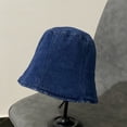 thumbnail image 6 of CoCopeanut Foldable Fisherman Hat Women Summer Cotton Bucket Hat Washed Denim Bucket Hats Bob Caps Hip Hop Gorros Men Women, 6 of 6