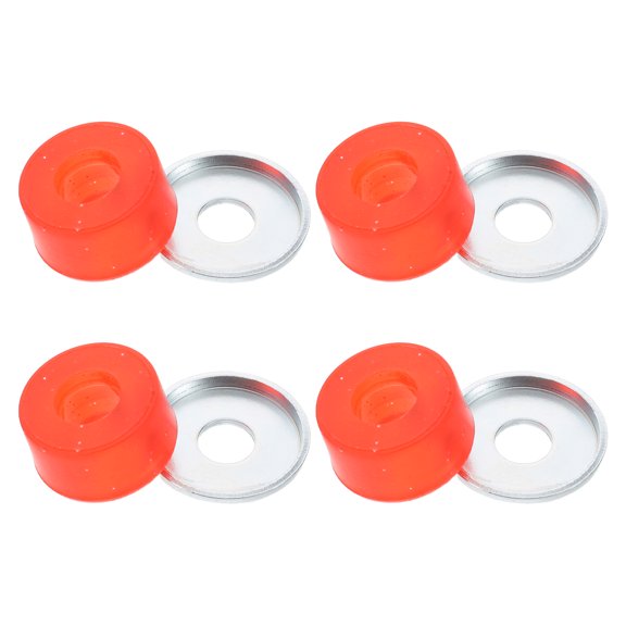 WHAMVOX 8Pcs Red Longboard Stability Pads for Smooth Riding and Enhanced Shock Absorption in Skate Parts