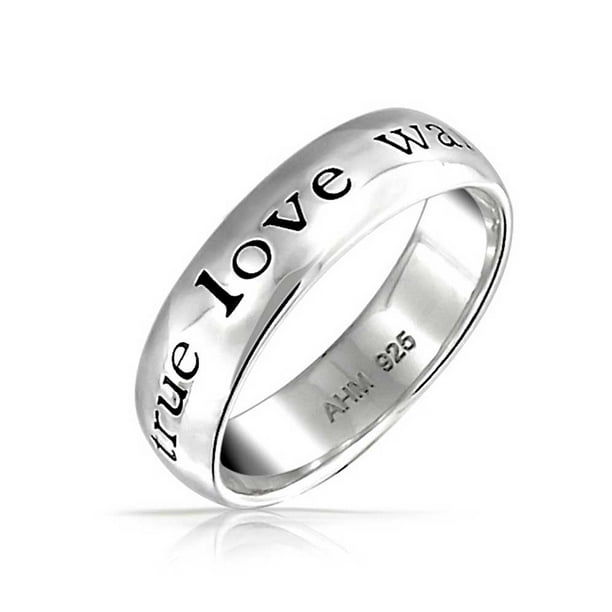 Bling Jewelry - Mantra Sentimental Words True Love Waits Purity Promise ...